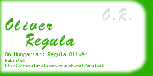 oliver regula business card