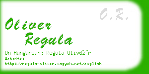 oliver regula business card